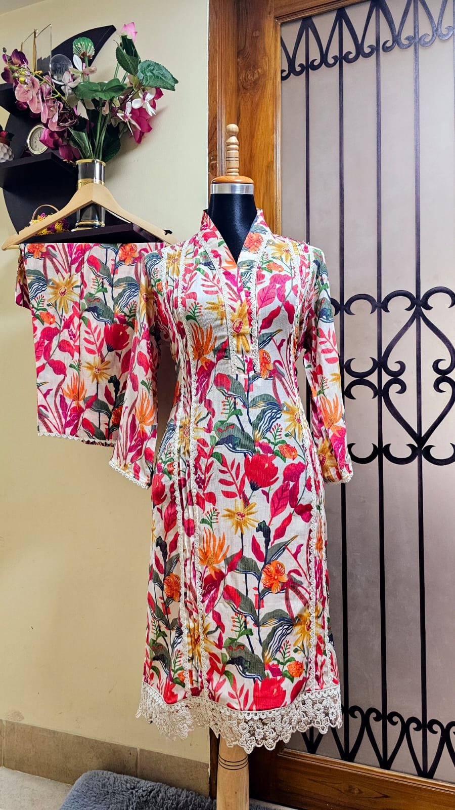 Red Floral Co-Ord Dress