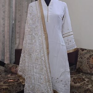 3 Piece Crepe Silk Dress